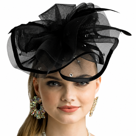 Lily And Taylor H137-BLK-QS Fascinator