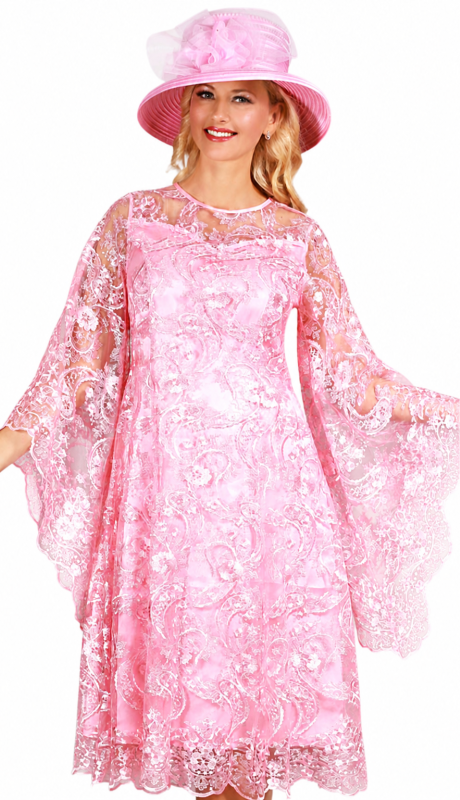 Giovanna D1684L-PNK-QS Church Dress