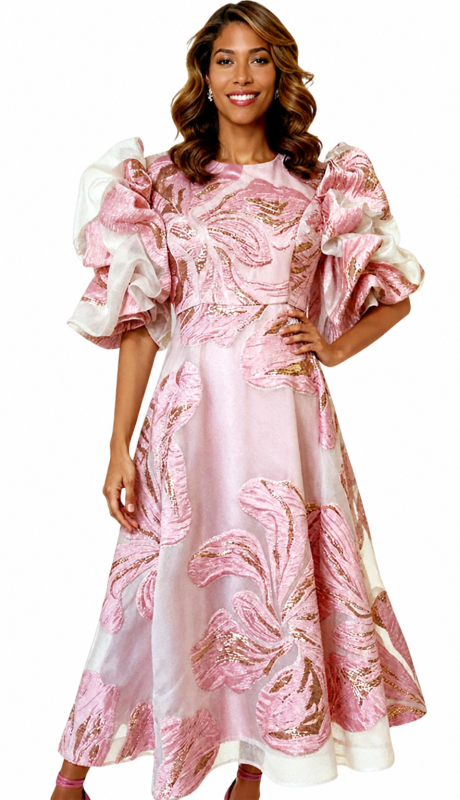 Donna Vinci 12266-PNK-QS Church Dress