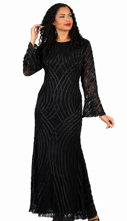 Diana Couture 8737-BLK Church Dress
