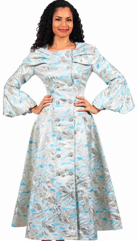 Diana Couture 8687-BLU Church Dress
