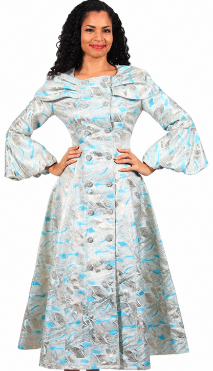 Diana Couture 8687-BLU Church Dress