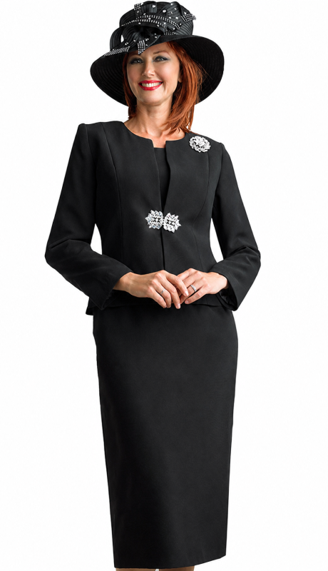 Lily And Taylor 3052-BLK Church Suit