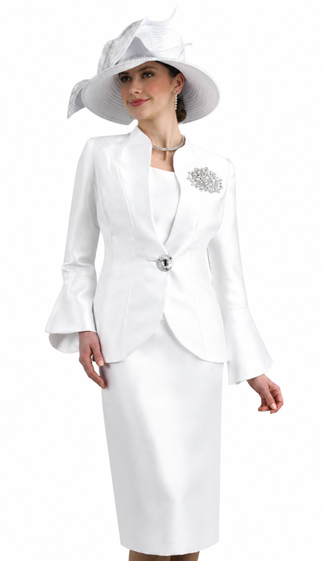 Lily And Taylor 4140-WHT Church Suit