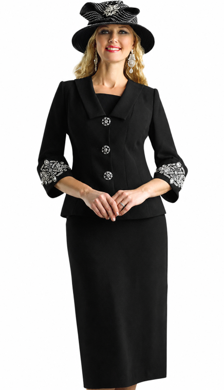Lily And Taylor 4590-BLK Church Suit