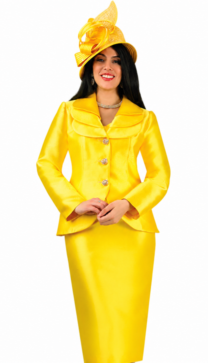 Lily And Taylor 4925-YEL Church Suit