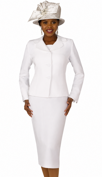 Lily And Taylor 4063-WH-IH Church Suit