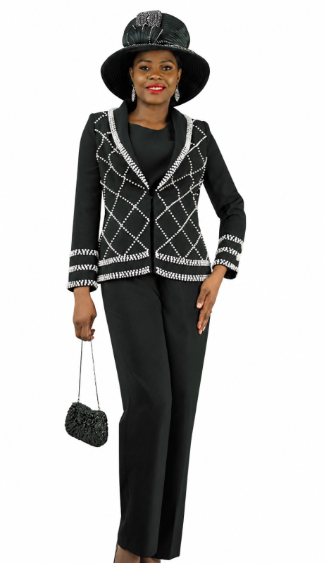 Lily And Taylor 4838-BLK Church Suit