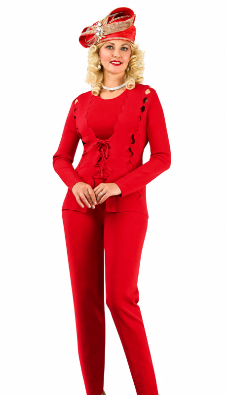 Lily And Taylor 818-RED Church Suit