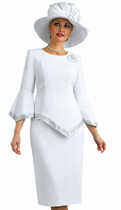 Lily And Taylor 4471-WHT Church Suit