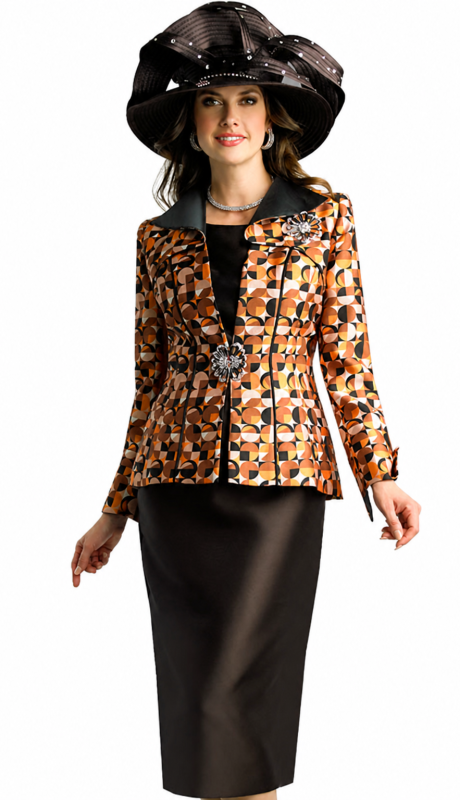Lily And Taylor 4814-BRM Church Suit