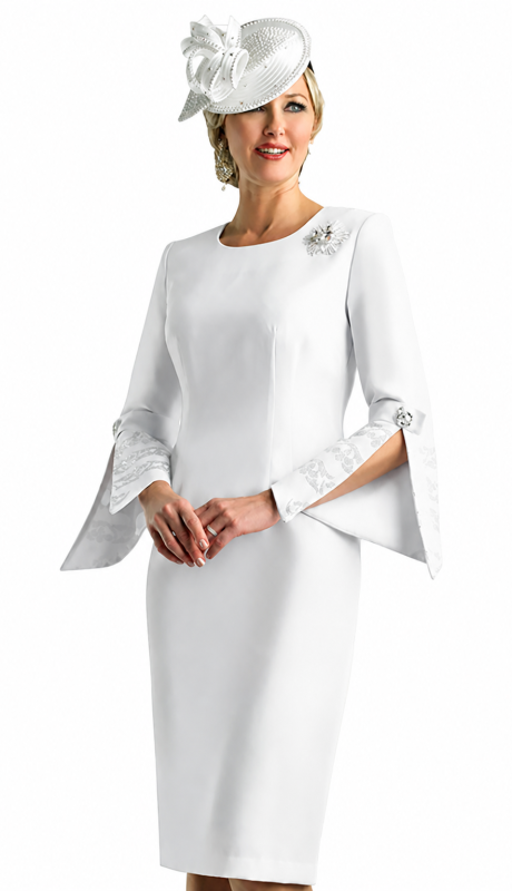 Lily And Taylor 4625-WHT Church Dress