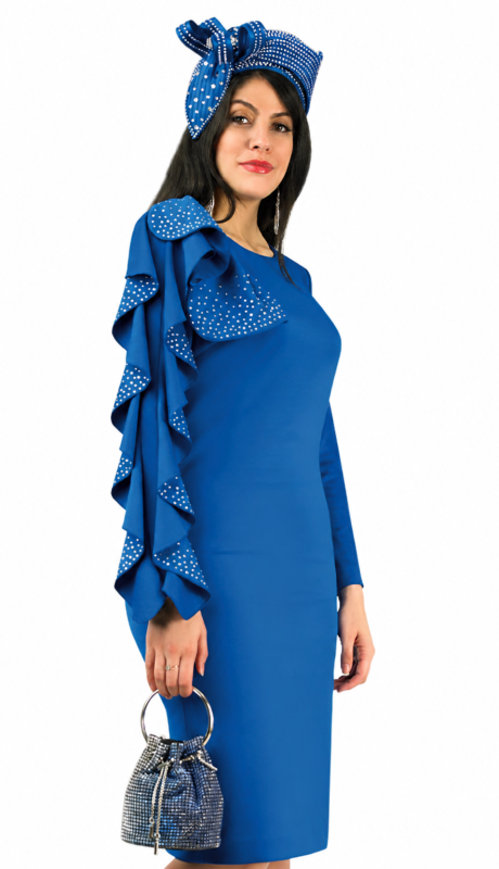 Lily And Taylor 4907-RYL Knit Church Dress
