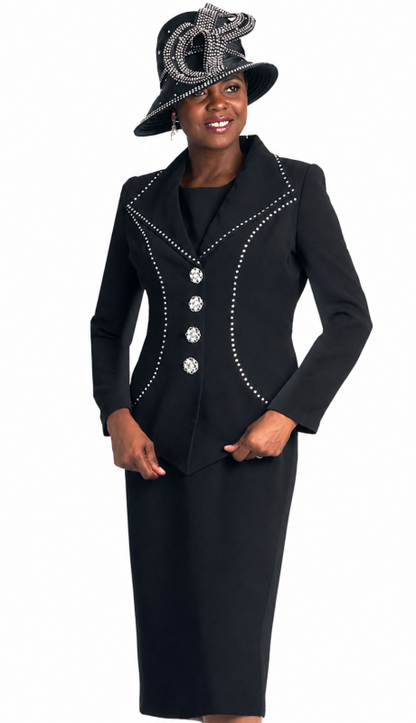 Lily And Taylor 4724-BLK Church Suit