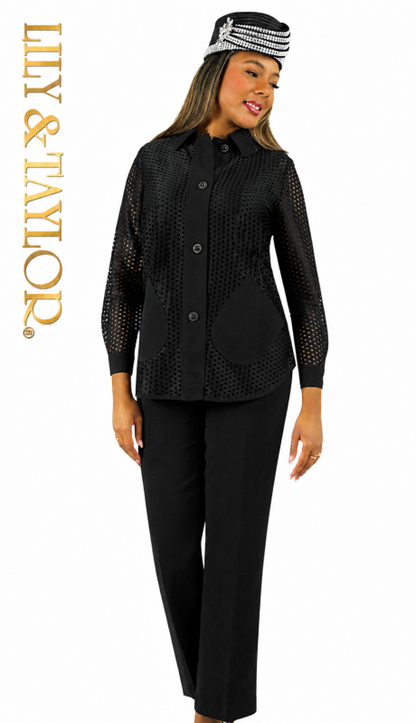 Lily And Taylor 4781-BLK Church Dress Church Dress