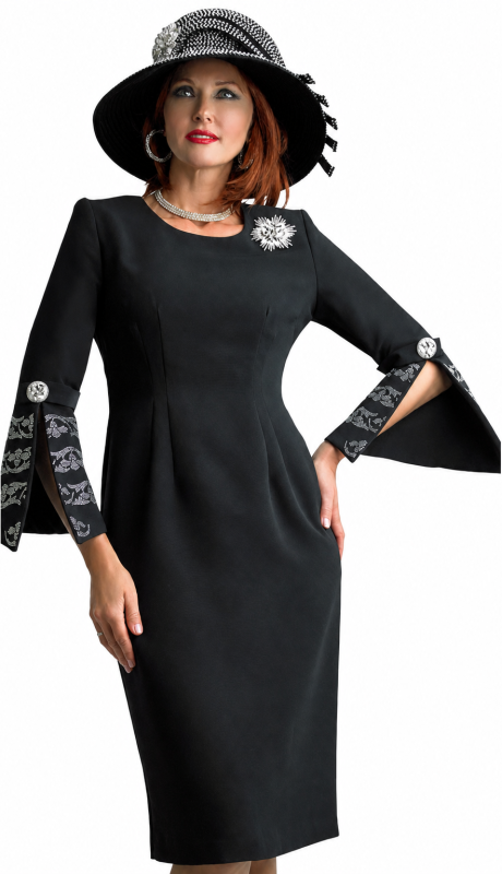 Lily And Taylor 4625-BLK Church Dress