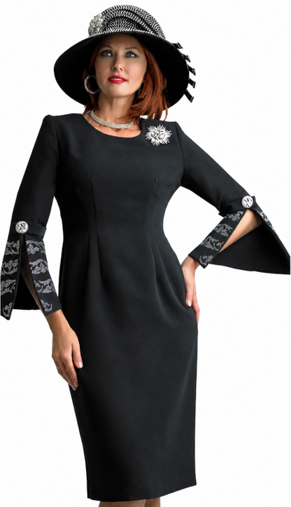 Lily And Taylor 4625-BLK Church Dress