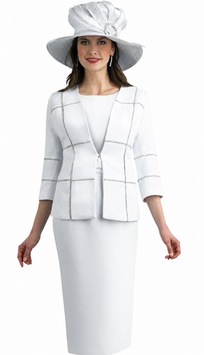 Lily And Taylor 4623-WHT Church Suit