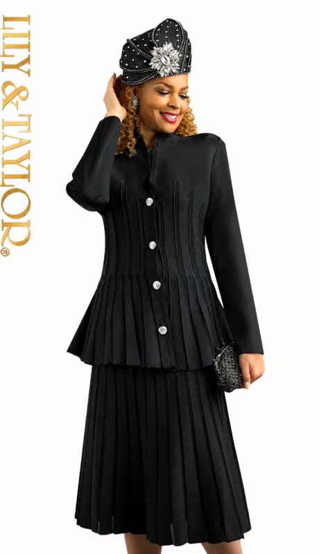 Lily And Taylor 892-BLK Church Suit