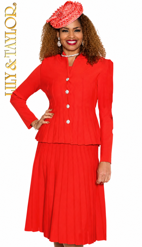 Lily and Taylor 892-RED Church Suit