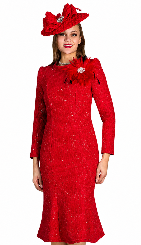 Lily And Taylor 5226-RED Church Dress