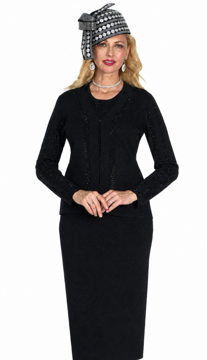 Lily And Taylor 651-BLK Church Suit