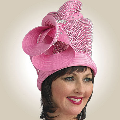 Lily And Taylor H389-PNK Church Hat