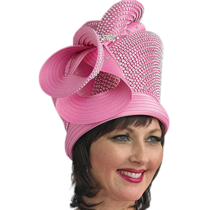 Lily And Taylor H389-PNK Church Hat