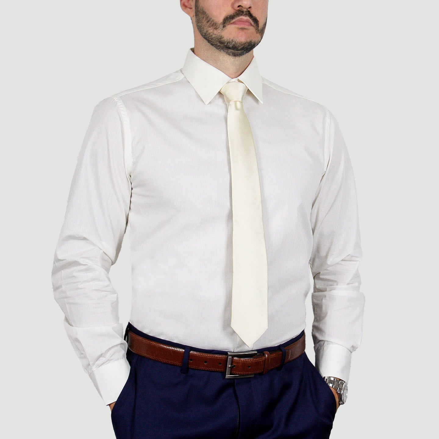 Arturo 100MODERN-IVORY-Mens Shirt