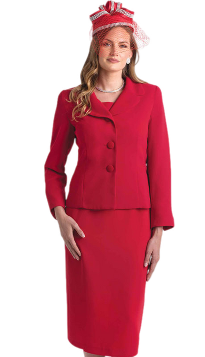 Lily And Taylor 4063-RE Church Suit - Hat