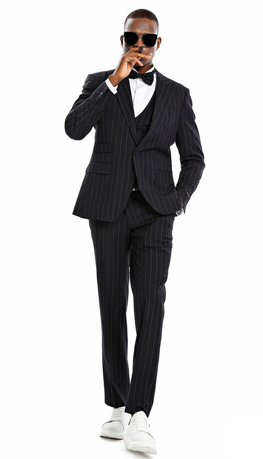 Tazzio M369SK-BLK Mens Suit