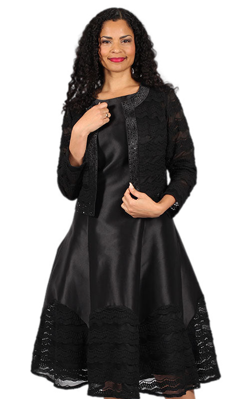 Diana Couture 8686-BLK Church Dress