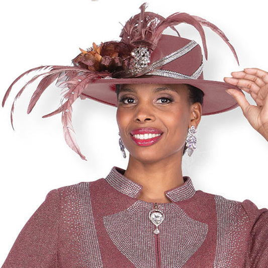 Champagne Italy H5967-BRN-QS Unisex Church Hat