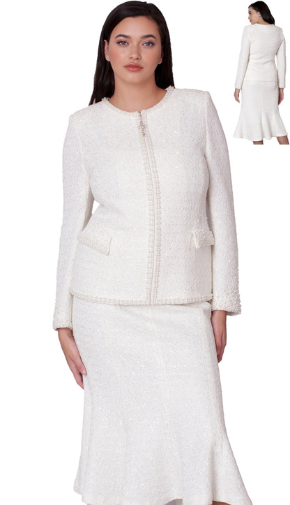 Kayla By Tally Taylor 5396-WHT Church Suit