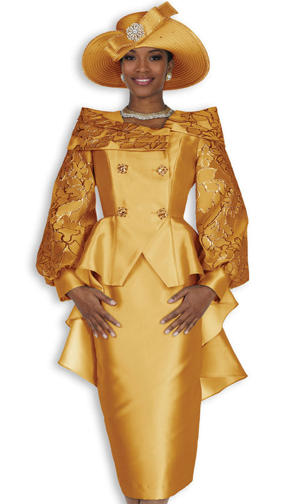 Elite Champagne 6455-GLD-H Church Hat