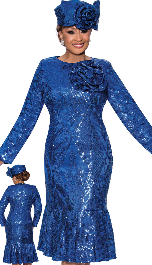 Dorinda Clark Cole 5121-RYL-QS Church Dress
