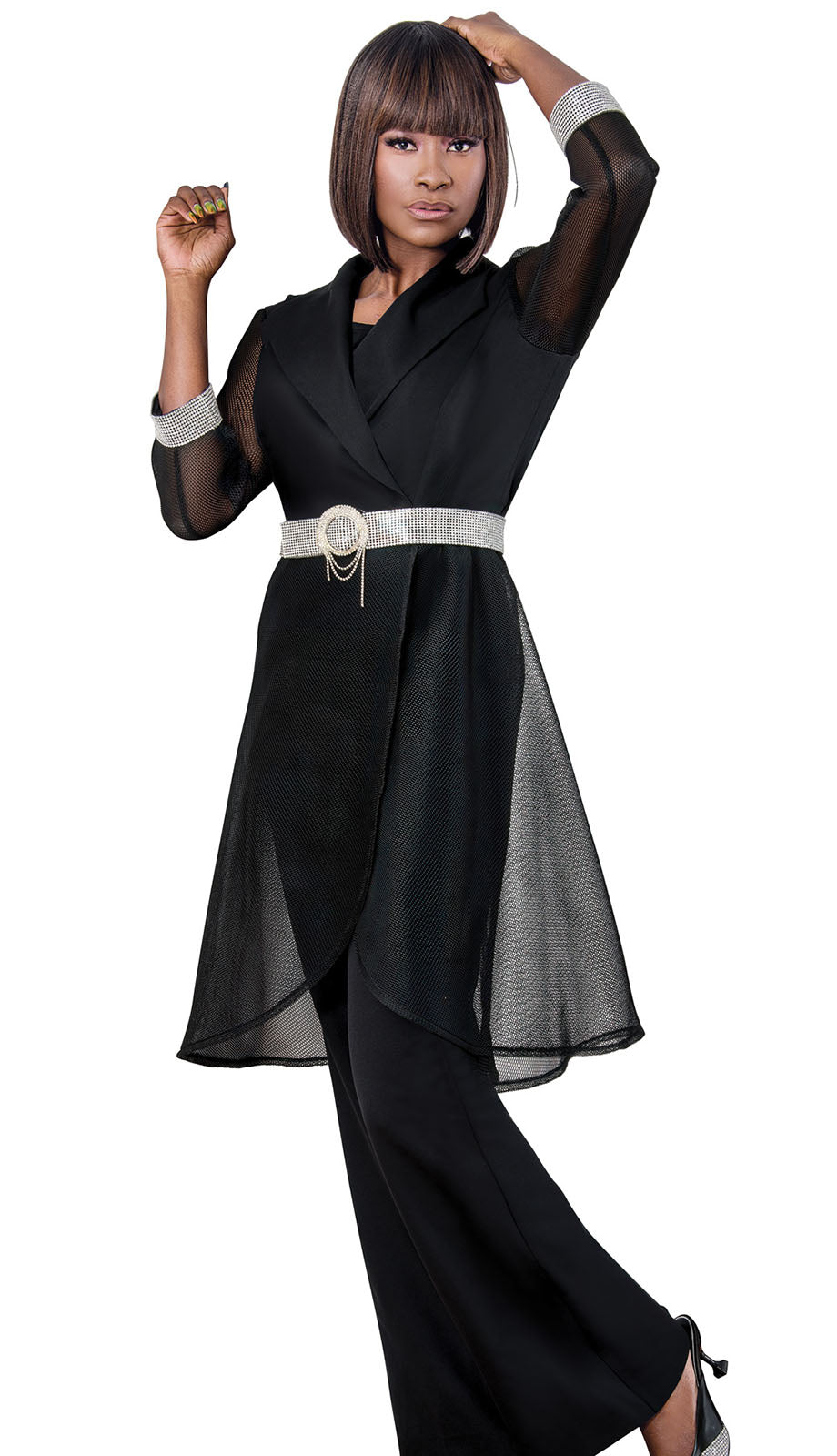 Terramina 7153-BLK Pant Suit