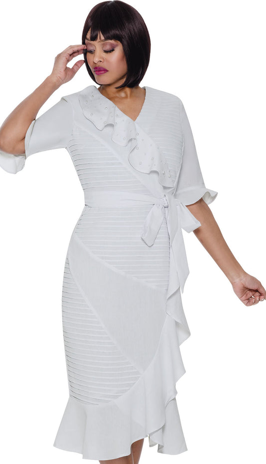 Divine DB2061-WHT Church Dress