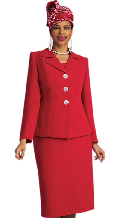 Lily And Taylor 3895-RED Church Suit