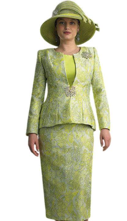 Lily And Taylor 4869-LIME Church Suit