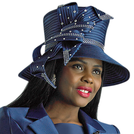 Lily And Taylor H1012-NVY Church Hat