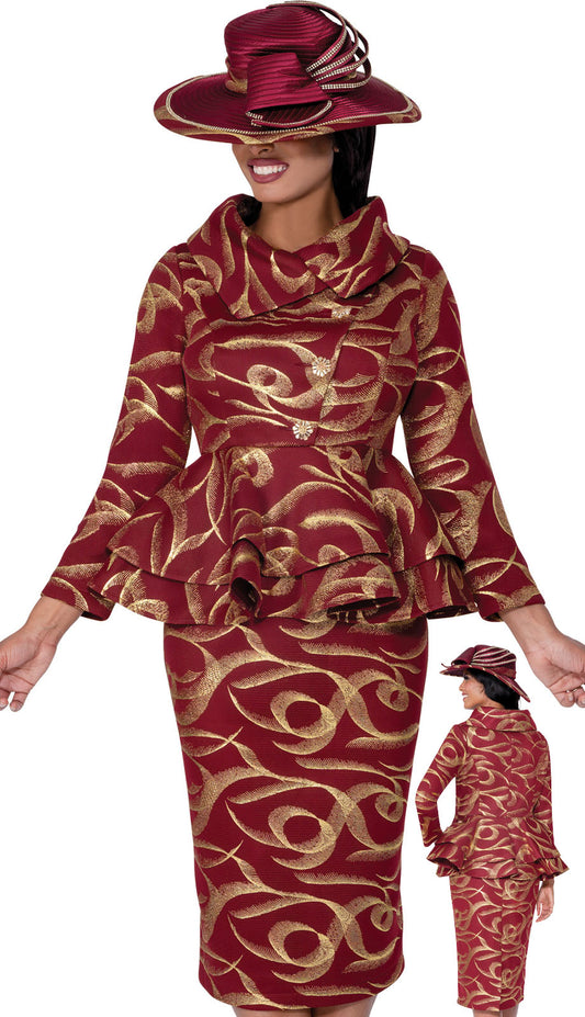 GMI G400632-BWG-H Church Suit with Hat