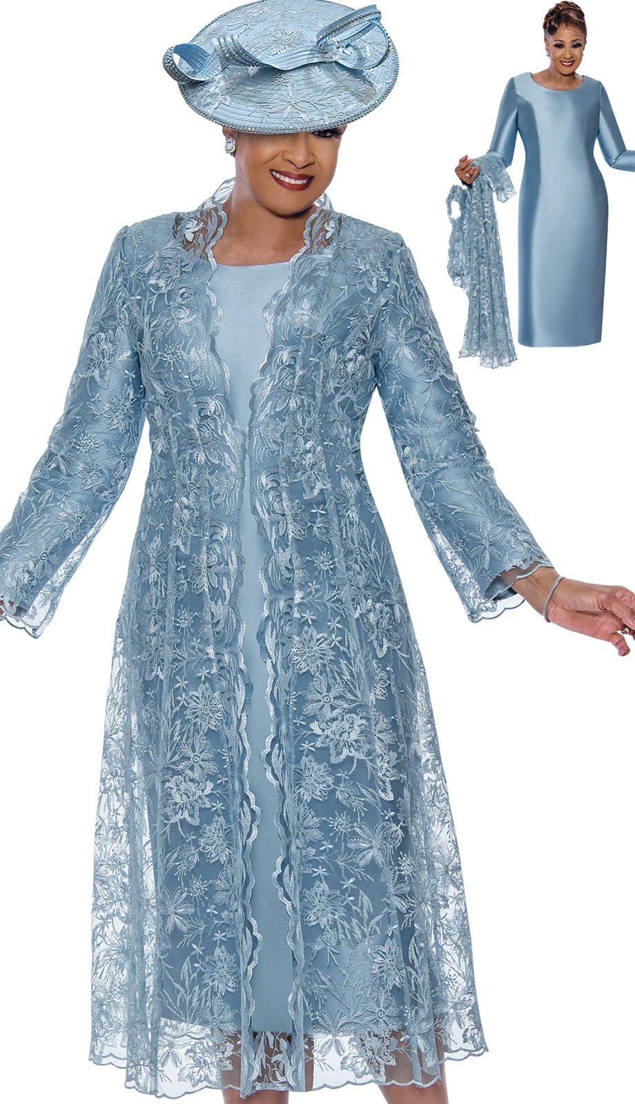 Dorinda Clark Cole 5312-BLU-QS Church Dress