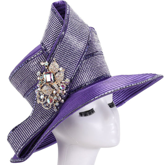 Giovanna HR22140-PUR-QS Church Hat