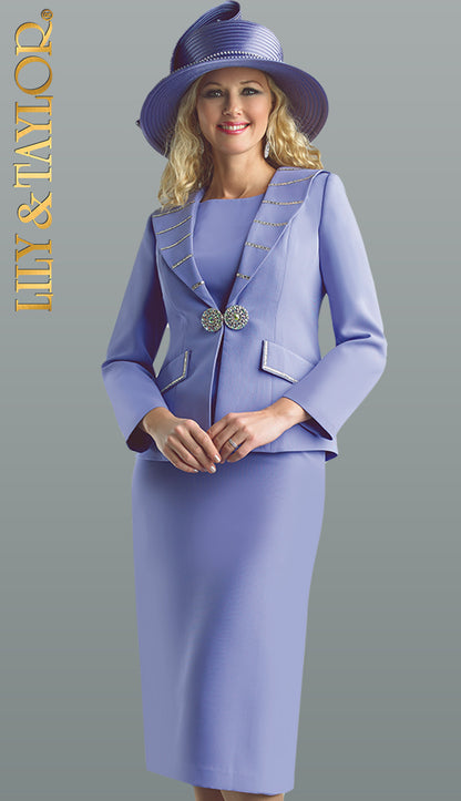 Lily And Taylor 4624-LAV-QS Church Suit