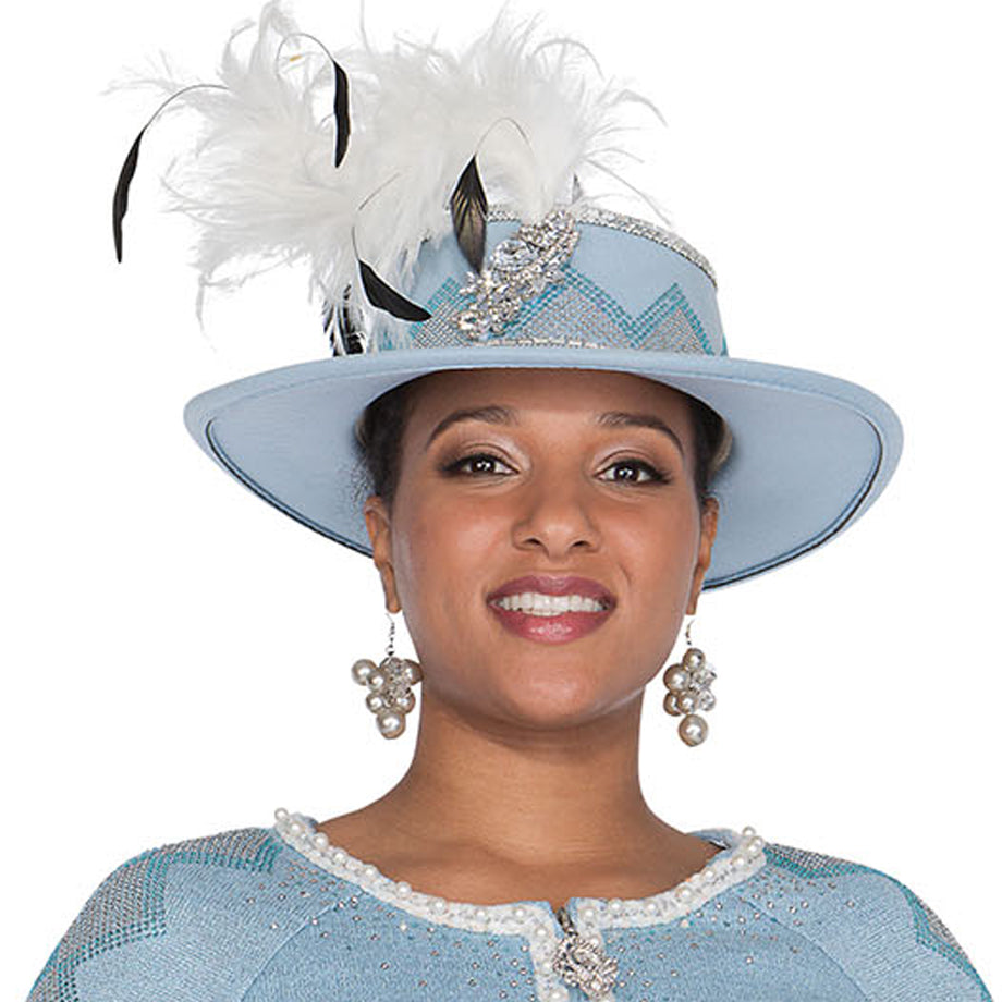 Champagne Italy H5962-LTB-IH Unisex Church Hat