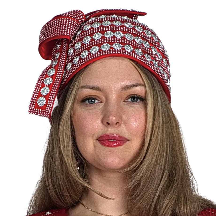 Lily And Taylor H143-RED Church Hat