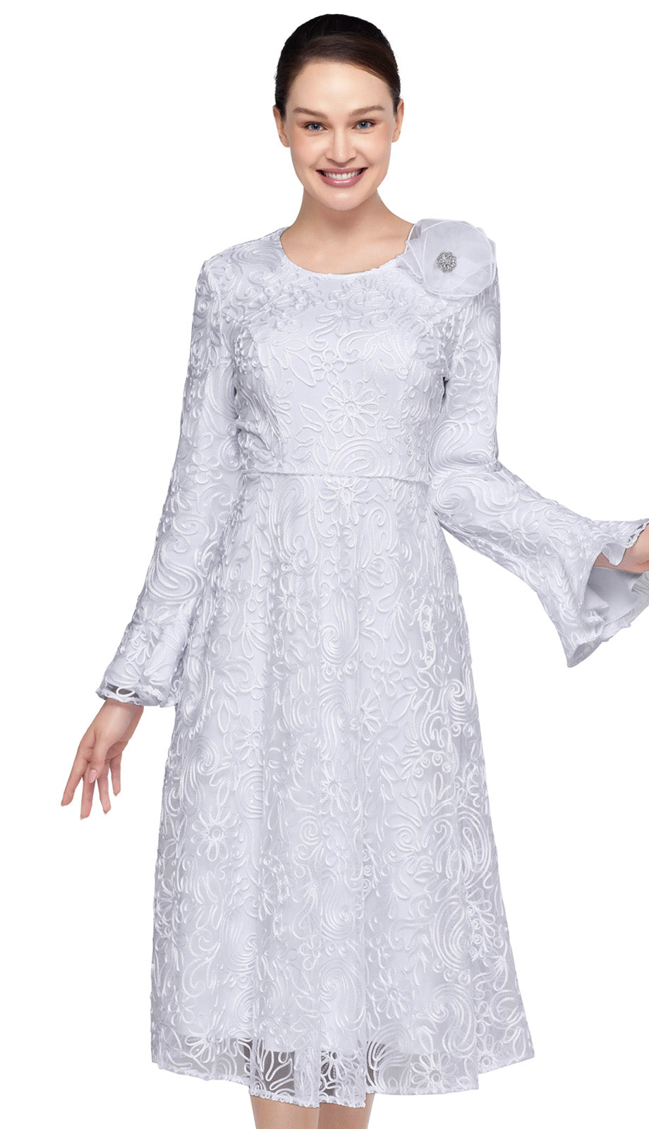 Nina Nischelle 3641-WHT Church Dress