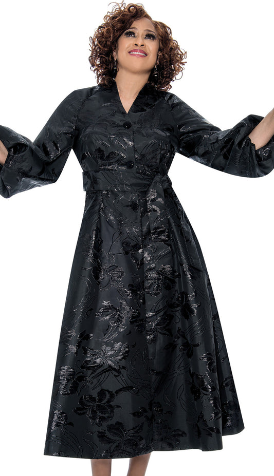 Dorinda Clark Cole 309031-BLK-QS Church Dress For Ladies