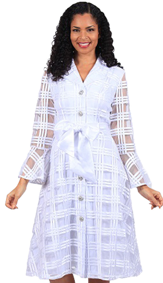 Diana Couture 8657-WHT-CO Church Dress